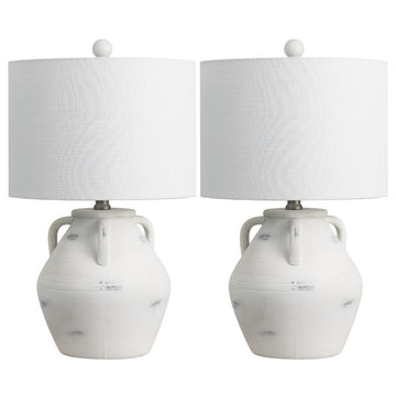 Altea 20.5" Rustic Coastal Pottery Jar LED Table Lamp